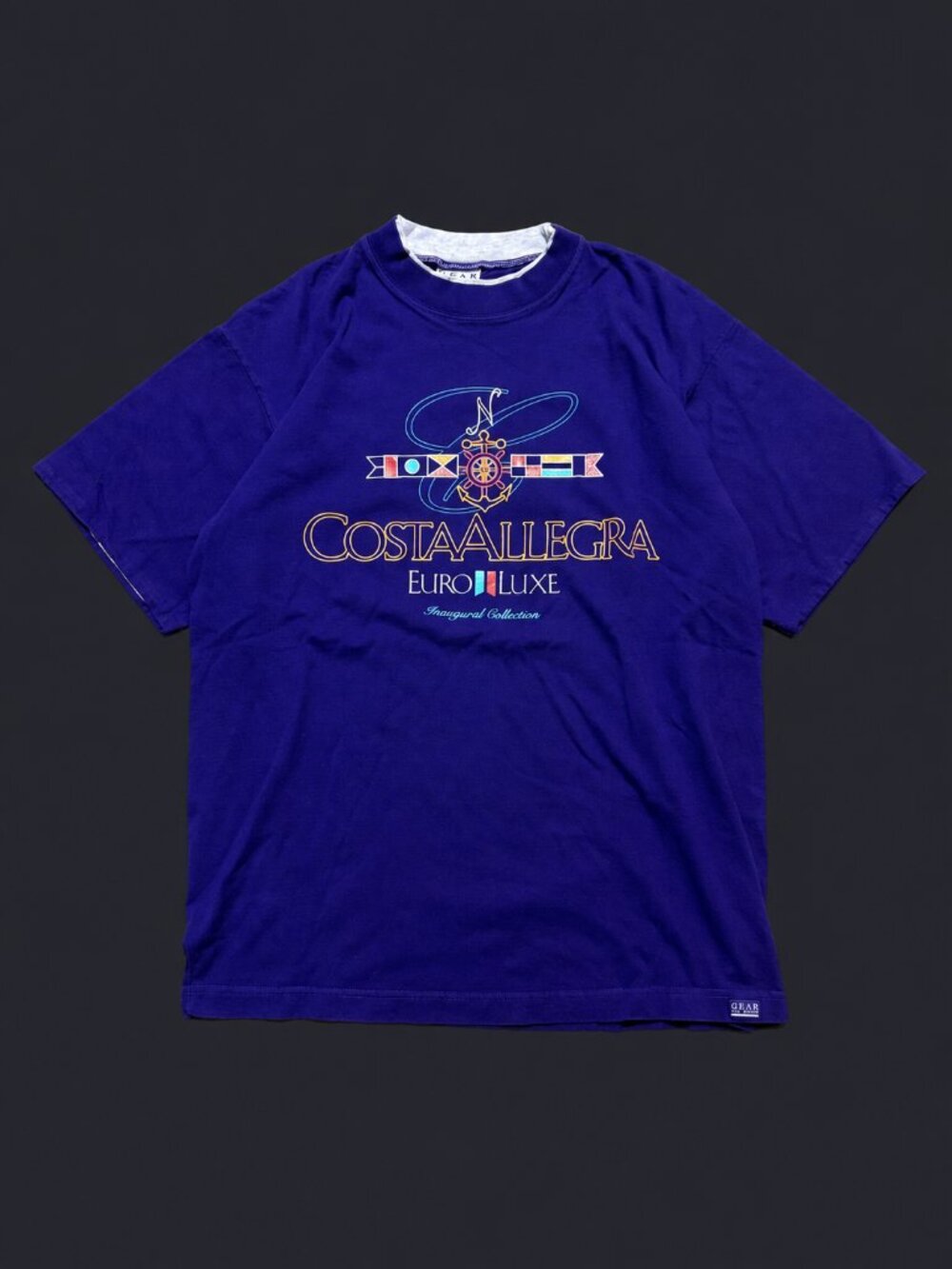 Gear For Sports Costa Allegra Mens Large Purple Graphic T Shirt Oversized